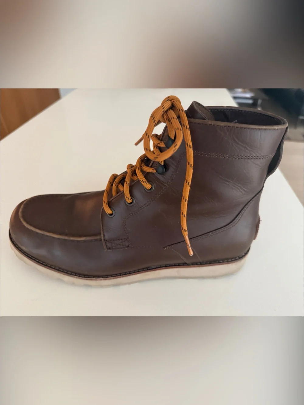 UGG Highland Hi Heritage Brown Leather Moc Toe Boots 1108264 Size 8.5
